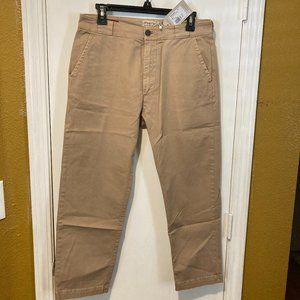 TrueNYC women's high water hi rise playground boy-fit KRISTEN tan trouser pants